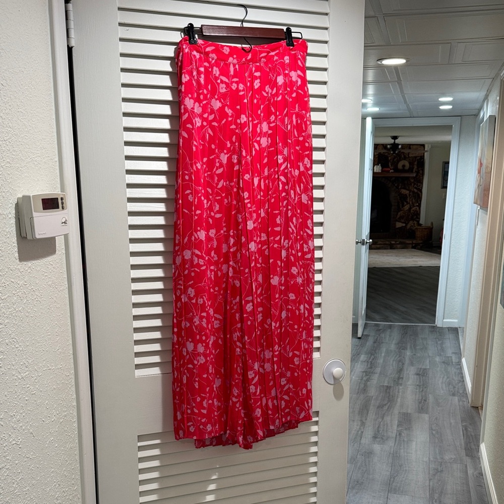 INC International Concepts Pink Floral Wide Leg Pants